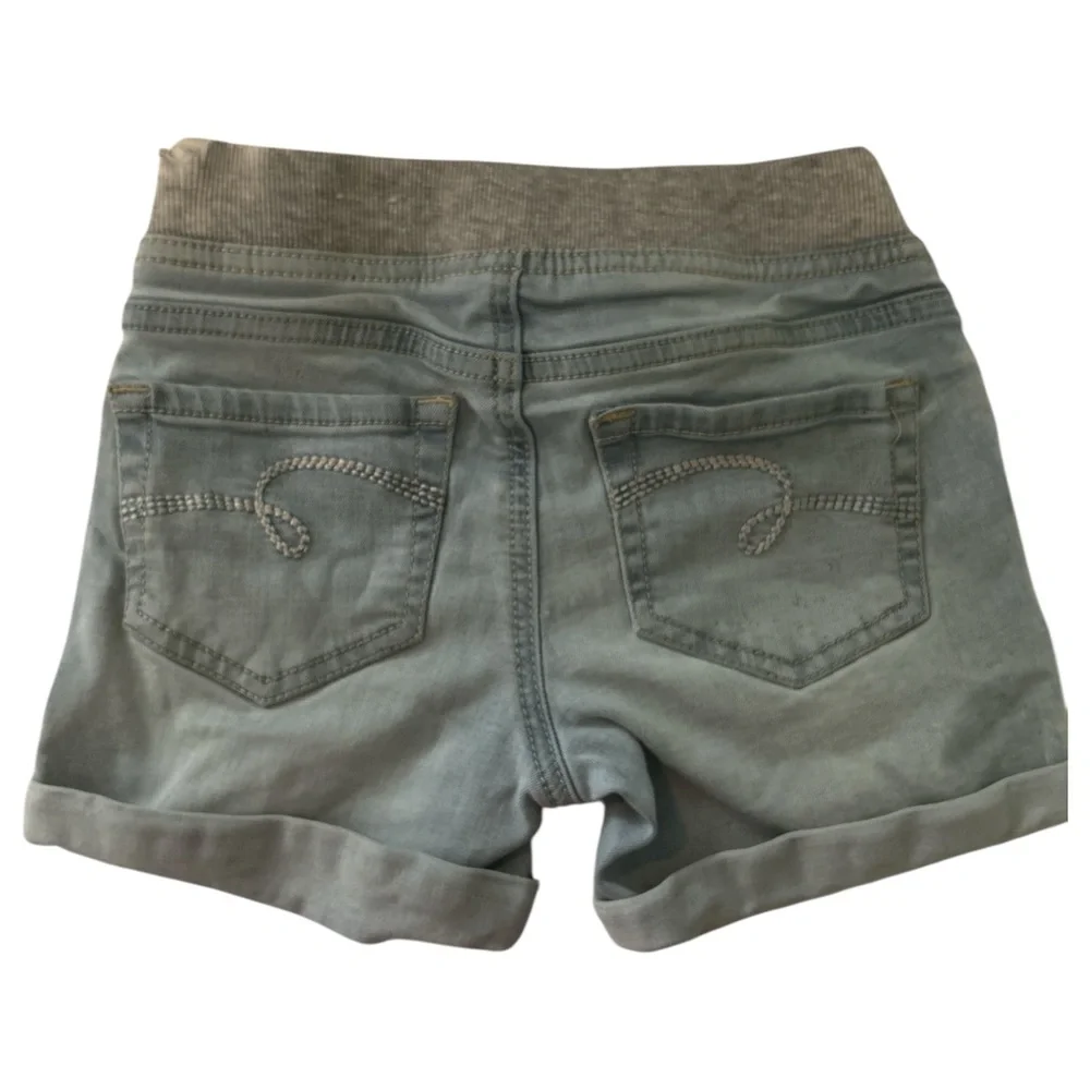 Justice Blue Casual Shorts with Rolled‎ Hems Girls size 8